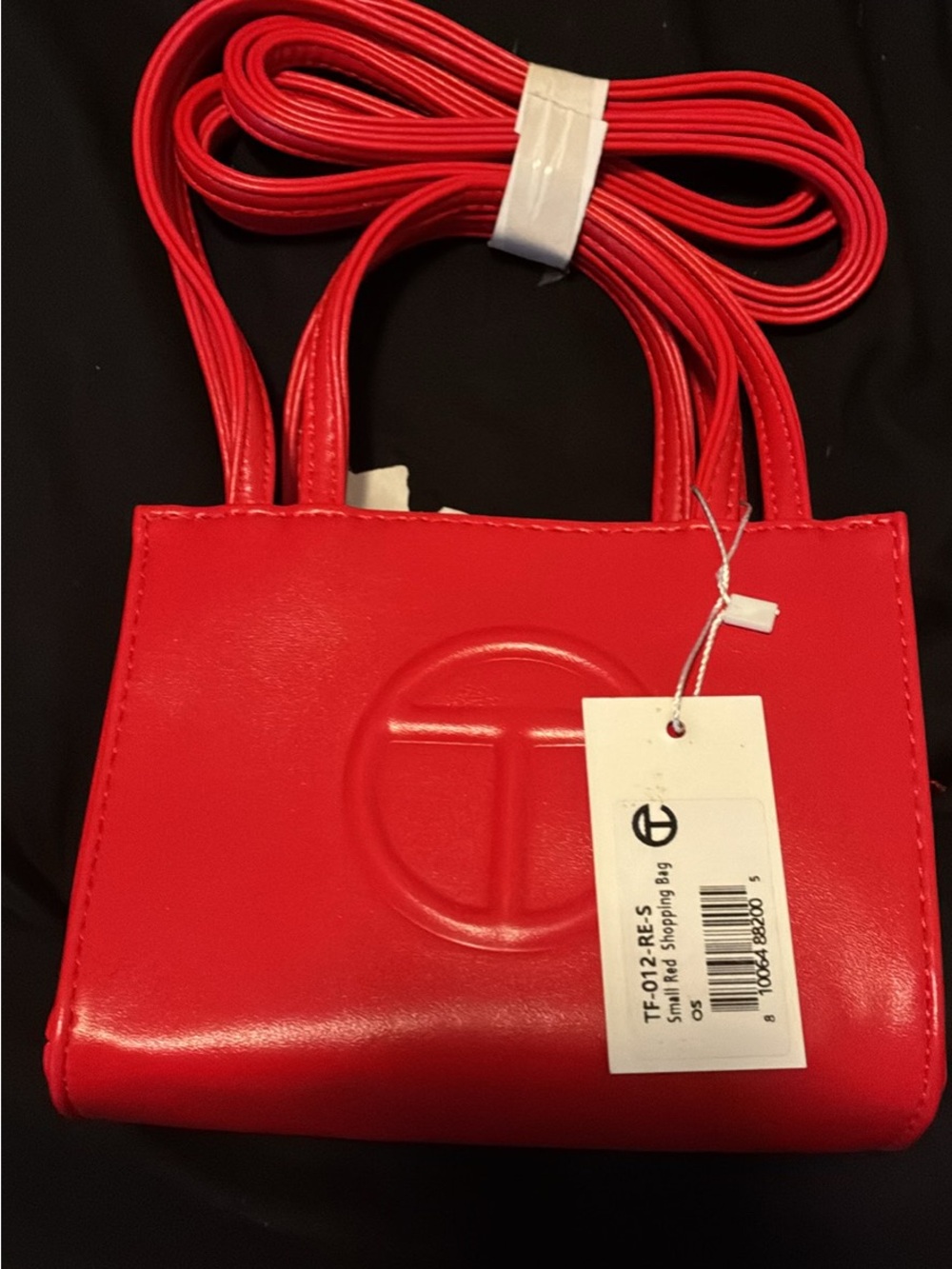 Telfar Small Red Shopper Crossbody Bag